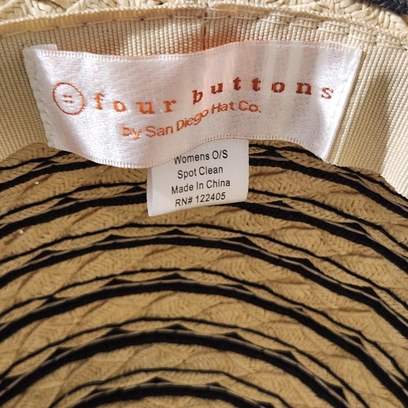 Four Buttons Summer Ladies Sun Beach Paper Straw Hat Floppy Foldable Wide Brim … - Picture 12 of 12